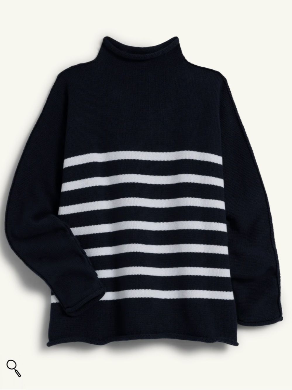 NEW FRANK & EILEEN monterey stripe sweater in navy with ivory